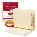Smead Self-Adhesive Folder Dividers for Top/End Tab Folders with 2-Prong Fasteners, Letter Size, Manila, 25/Pack