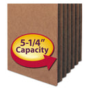 Smead Recycled Top Tab File Pockets, 5.25" Expansion, Letter Size, Redrope, 10/Box