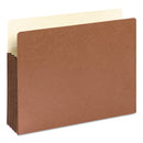 Smead Redrope Drop-Front File Pockets with Fully Lined Gussets, 3.5" Expansion, Letter Size, Redrope, 10/Box
