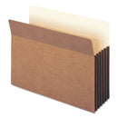 Smead Redrope TUFF Pocket Drop-Front File Pockets with Fully Lined Gussets, 5.25" Expansion, Letter Size, Redrope, 10/Box