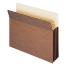 Smead Redrope TUFF Pocket Drop-Front File Pockets with Fully Lined Gussets, 3.5" Expansion, Letter Size, Redrope, 10/Box