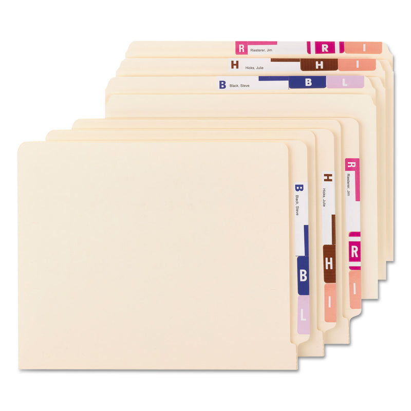 Smead AlphaZ Color-Coded Labels Starter Set, A-Z, 1.16 x 3.13, Assorted, 5/Sheet, 300 Sheets/Box