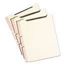 Smead Self-Adhesive Folder Dividers for Top/End Tab Folders with 2-Prong Fasteners, Letter Size, Manila, 25/Pack