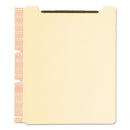 Smead Self-Adhesive Folder Dividers for Top/End Tab Folders with 2-Prong Fasteners, Letter Size, Manila, 25/Pack