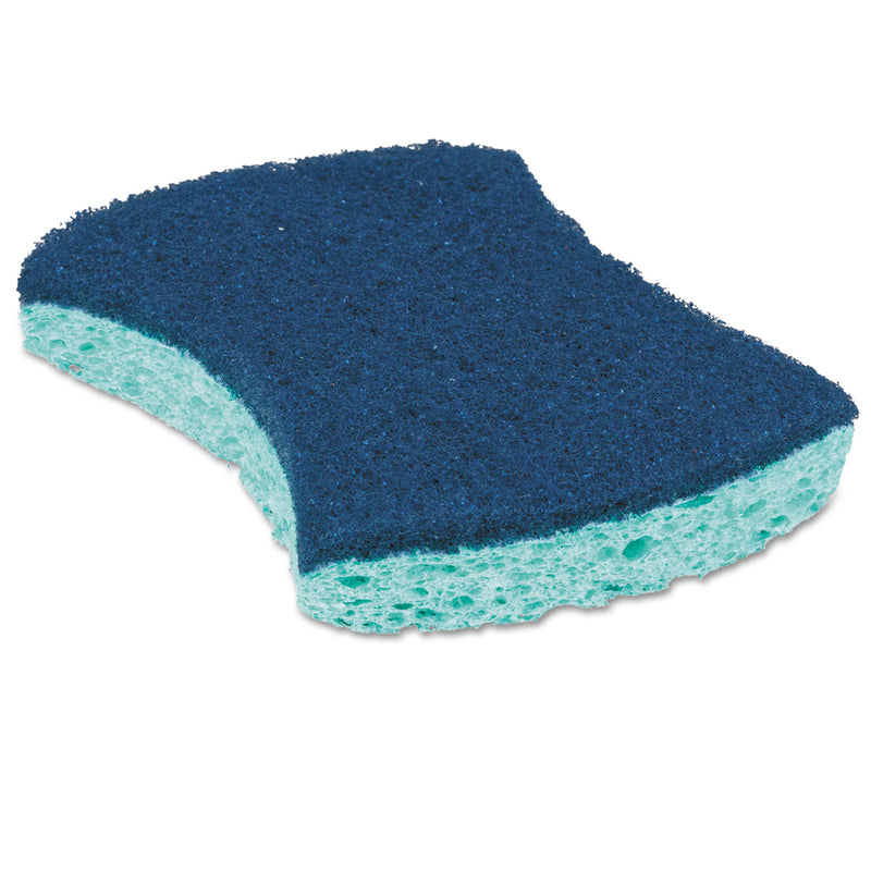 Scotch-Brite Power Sponge, 2.8 x 4.5, 0.6" Thick, Blue/Teal, 5/Pack