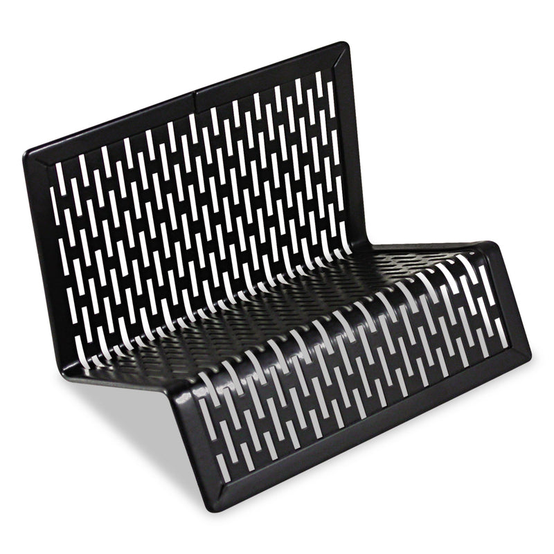 Artistic Urban Collection Punched Metal Business Card Holder, Holds 50 2 x 3.5 Cards, Perforated Steel, Black