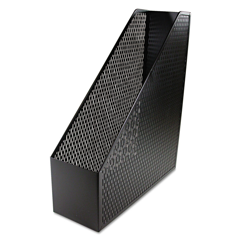 Artistic Urban Collection Punched Metal Magazine File, 3.5 x 10 x 11.5, Black