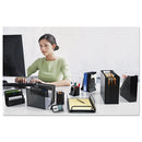 Artistic Urban Collection Punched Metal Bookends, Nonskid, 5.5 x 6.5 x 6.5, Perforated Steel, Black, 1 Pair