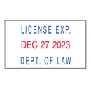 Trodat Printy Do It Yourself Self-Inking Message Dater,1.63 x 1, Blue/Red