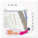 Redi-Tag Legal Index Tabs, Preprinted Alpha: A to Z, 1/12-Cut, White, 0.44" Wide, 104/Pack