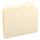 Smead Reinforced Guide Height File Folders, 2/5-Cut Tabs: Right Position, Letter Size, 0.75" Expansion, Manila, 100/Box