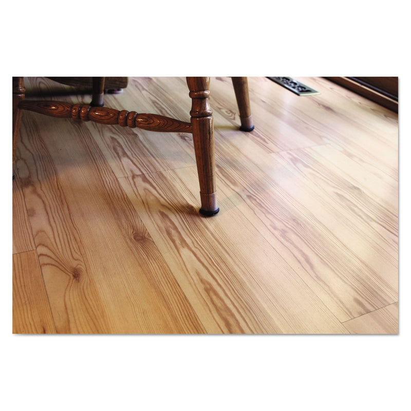 Master Caster Like New Solutions, Floor Savers, Round, 1.25" Diameter, Clear/Gray, 8/Pack