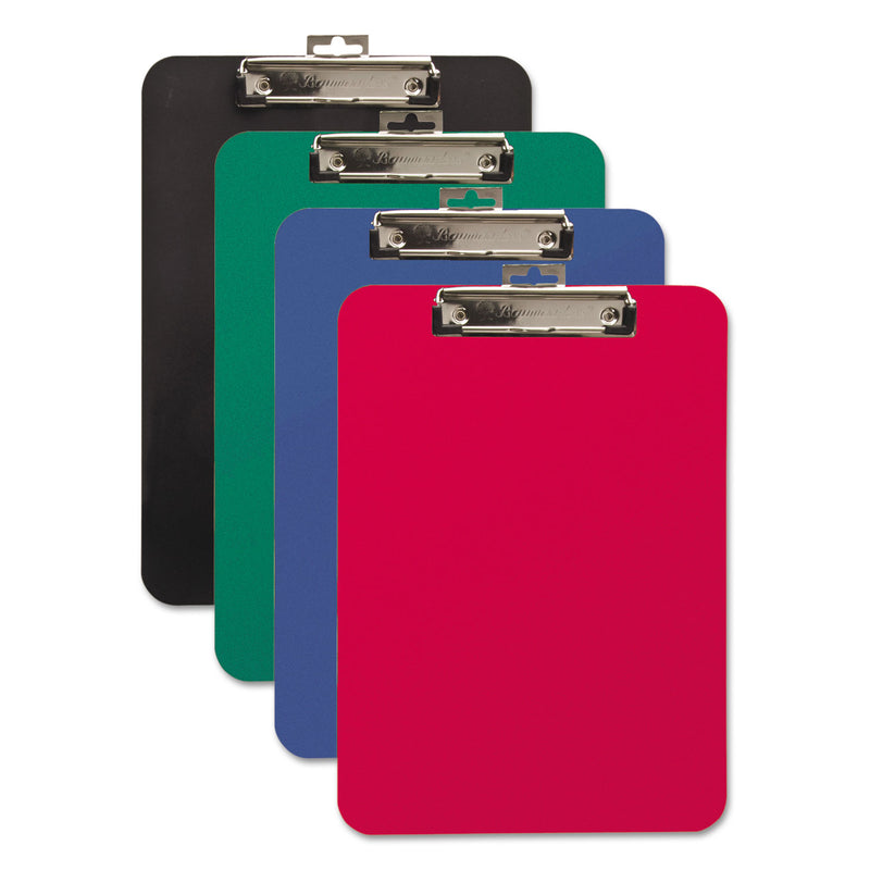Mobile OPS Unbreakable Recycled Clipboard, 0.25" Clip Capacity, Holds 8.5 x 11 Sheets, Red