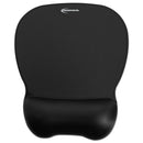 Innovera Gel Mouse Pad with Wrist Rest, 9.62 x 8.25, Black