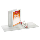 Cardinal Treated ClearVue Locking Slant-D Ring Binder, 3 Rings, 3" Capacity, 11 x 8.5, White