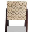 Alera Reception Lounge WL Series Guest Chair, 24.21" x 24.8" x 32.67", Tan Seat/Back, Mahogany Base