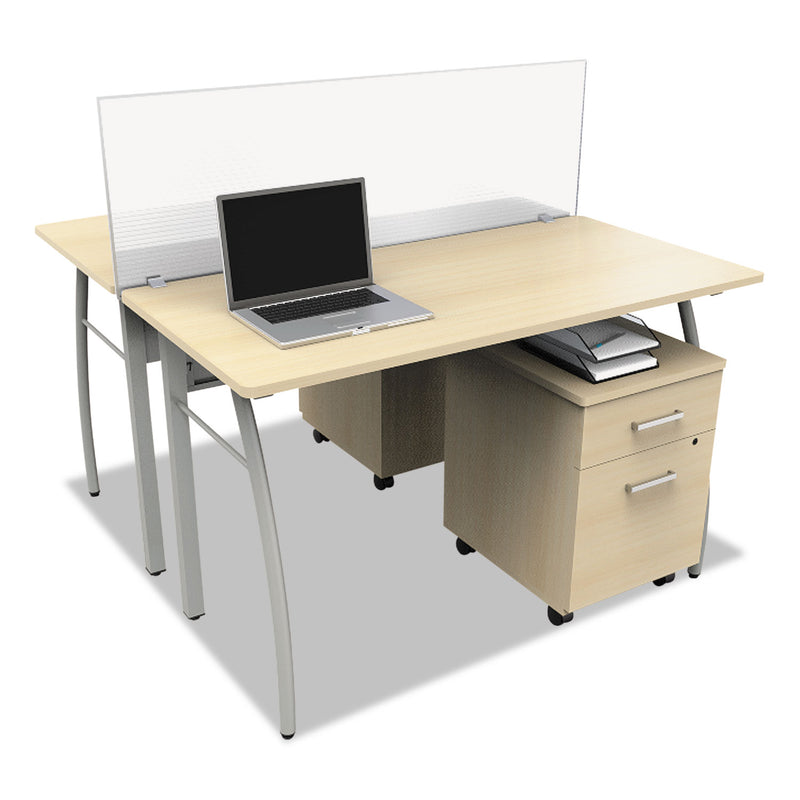 Linea Italia Trento Line Dividing Panel, Polycarbonate, 47.13w x 1.75d x 15.5h, Translucent