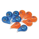 BIC Wite-Out EZ Correct Correction Tape Value Pack, Non-Refillable, Blue/Orange Applicators, 0.17" x 472", 10/Box