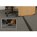 D-Line Medium-Duty Floor Cable Cover, 2.75 x 0.5 x 6 ft, Black