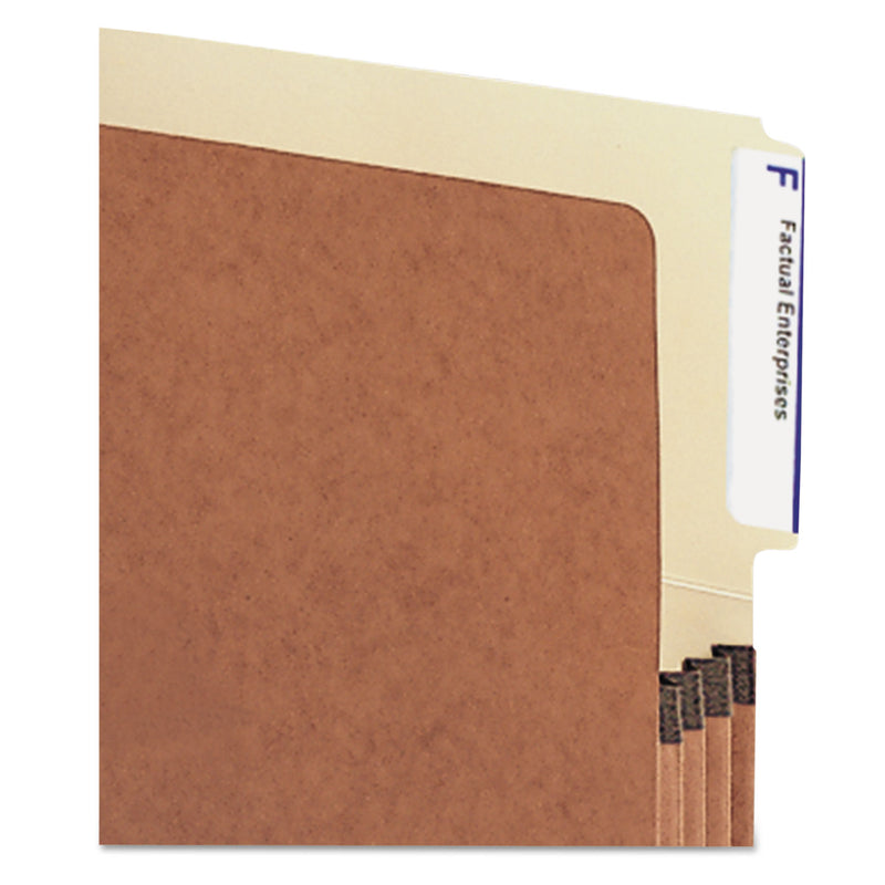 Smead Redrope Drop-Front End Tab File Pockets, 3.5" Expansion, Legal Size, Redrope, 10/Box