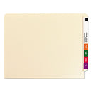 Smead Heavyweight Manila End Tab Folders, 9.5" High Front, Straight 1-Ply Tabs, Letter Size, 0.75" Expansion, Manila, 100/Box