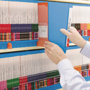 Smead Shelf-Master Reinforced End Tab Colored Folders, Straight Tabs, Letter Size, 0.75" Expansion, Blue, 100/Box