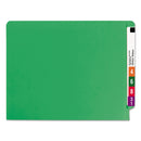 Smead Shelf-Master Reinforced End Tab Colored Folders, Straight Tabs, Letter Size, 0.75" Expansion, Green, 100/Box