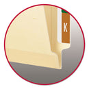Smead TUFF Laminated Fastener Folders with Reinforced Tab, 2 Fasteners, Letter Size, Manila Exterior, 50/Box