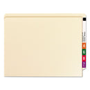 Smead Heavyweight Manila End Tab Fastener Folders with Interior Front-Cover Pocket, 1 Fastener, Letter Size, Manila, 50/Box