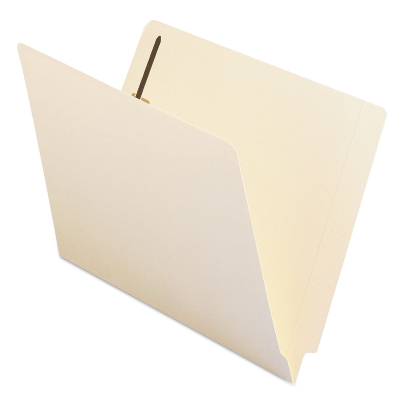 Smead Manila End Tab Fastener Folders with Reinforced Tabs, 11-pt Stock, 1 Fastener, Letter Size, Manila Exterior, 50/Box