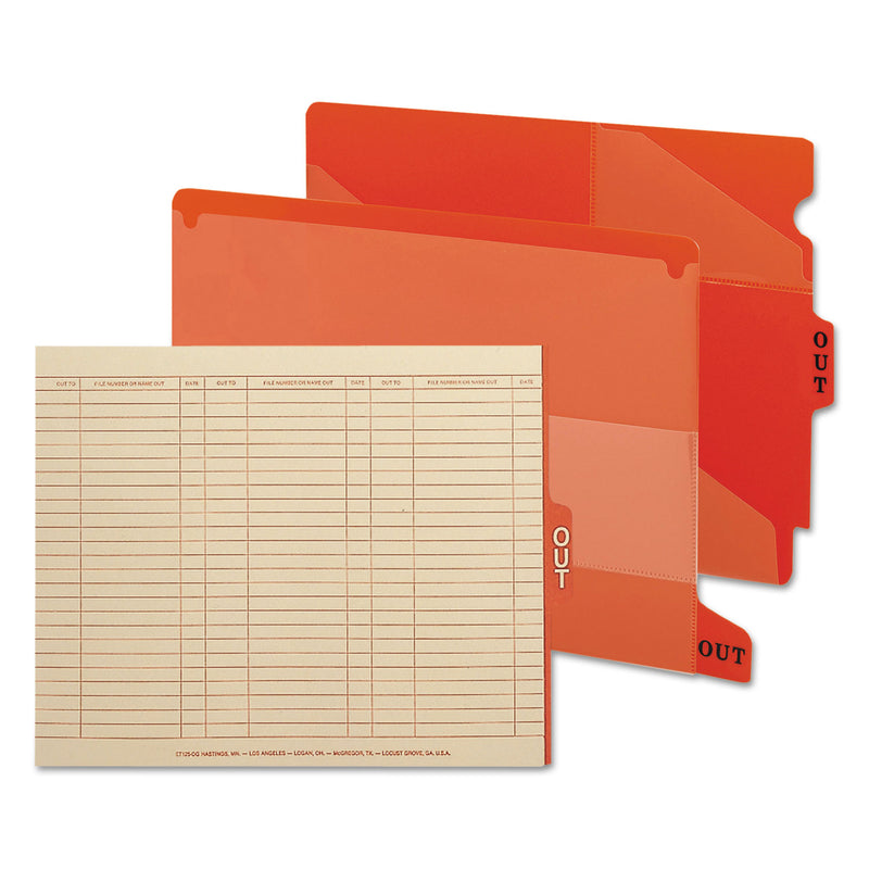 Smead Manila Out Guides with Printed Form, 1/5-Cut End Tab, Out, 8.5 x 11, Manila, 100/Box