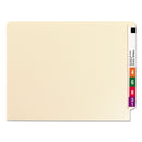 Smead Manila End Tab Fastener Folders with Reinforced Tabs, 14-pt Stock, 2 Fasteners, Letter Size, Manila Exterior, 50/Box