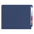 Smead End Tab Pressboard Classification Folders with SafeSHIELD Fasteners, 2 Dividers, Letter Size, Dark Blue, 10/Box