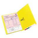 Smead Shelf-Master Reinforced End Tab Colored Folders, Straight Tabs, Letter Size, 0.75" Expansion, Yellow, 100/Box