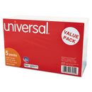 Universal Ruled Index Cards, 5 x 8, White, 500/Pack