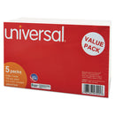 Universal Unruled Index Cards, 5 x 8, White, 500/Pack