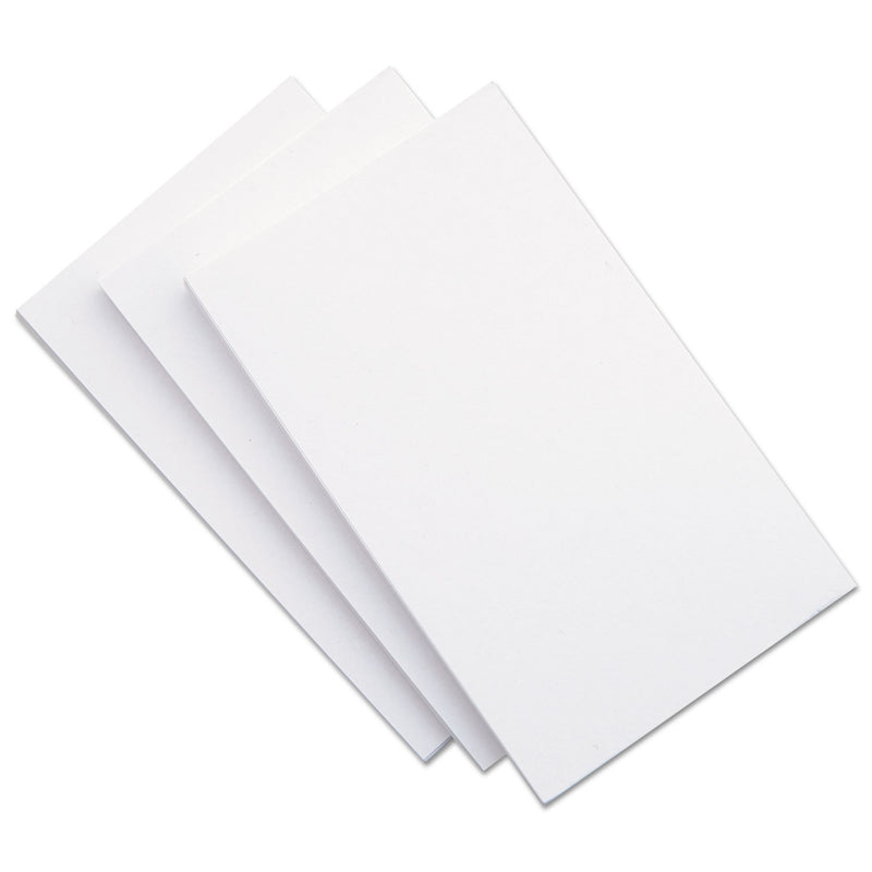 Universal Unruled Index Cards, 5 x 8, White, 500/Pack