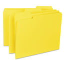 Smead Interior File Folders, 1/3-Cut Tabs: Assorted, Letter Size, 0.75" Expansion, Yellow, 100/Box
