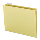 Smead Colored Hanging File Folders with 1/5 Cut Tabs, Letter Size, 1/5-Cut Tabs, Yellow, 25/Box