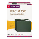 Smead Hanging Folders, Letter Size, 1/3-Cut Tabs, Standard Green, 25/Box