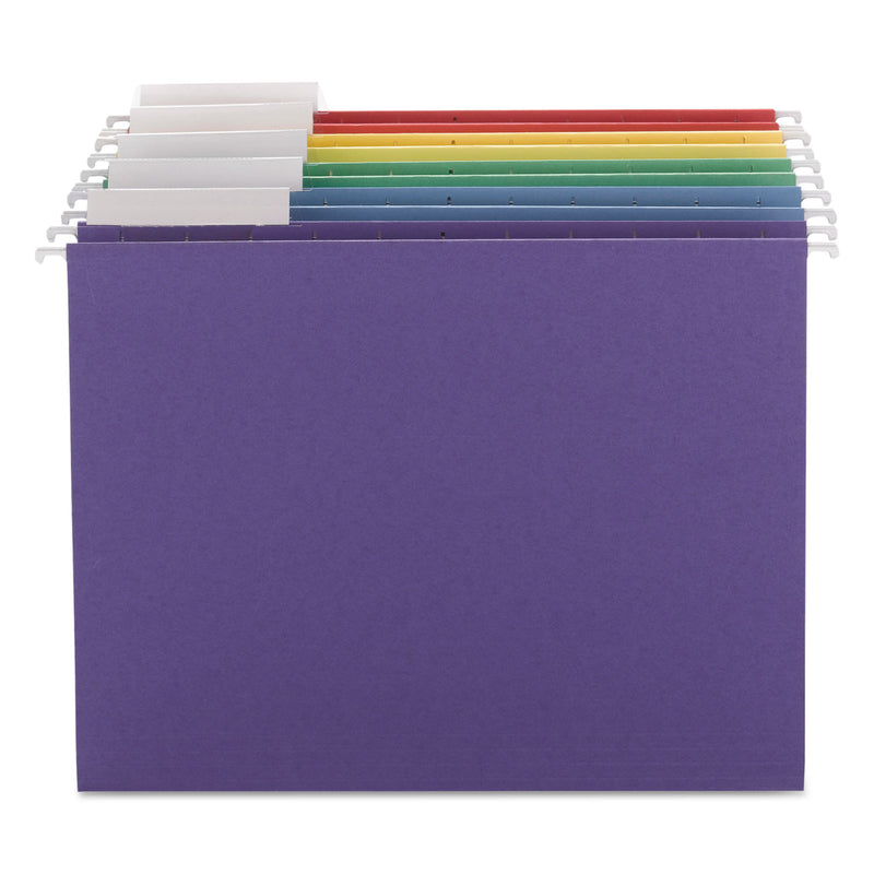 Smead Color Hanging Folders with 1/3 Cut Tabs, Letter Size, 1/3-Cut Tabs, Assorted Colors, 25/Box