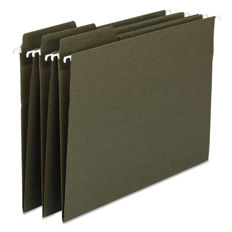 Smead FasTab Hanging Folders, Legal Size, 1/3-Cut Tabs, Standard Green, 20/Box