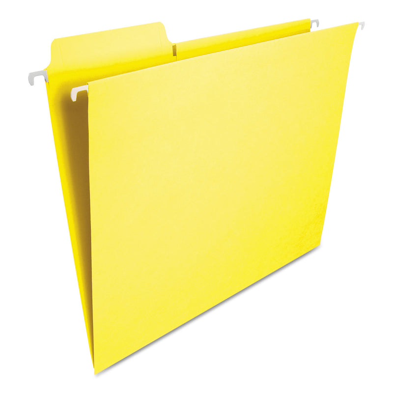 Smead FasTab Hanging Folders, Letter Size, 1/3-Cut Tabs, Yellow, 20/Box