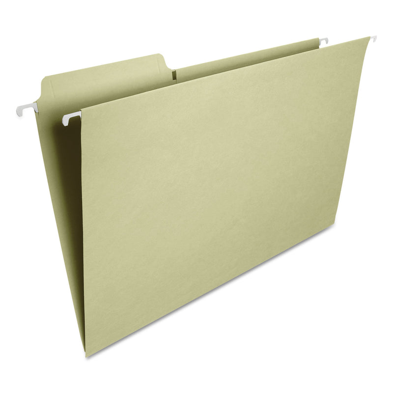 Smead FasTab Hanging Folders, Legal Size, 1/3-Cut Tabs, Moss, 20/Box