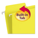 Smead FasTab Hanging Folders, Letter Size, 1/3-Cut Tabs, Yellow, 20/Box