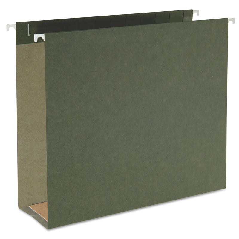 Smead Box Bottom Hanging File Folders, 3" Capacity, Letter Size, Standard Green, 25/Box