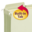 Smead FasTab TUFF Hanging Pockets, Letter Size, 1/3-Cut Tabs, Moss, 9/Box