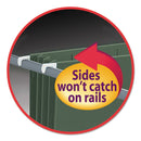 Smead Hanging Pockets with Full-Height Gusset, 1 Section, 3.5" Capacity, Legal Size, Standard Green, 10/Box