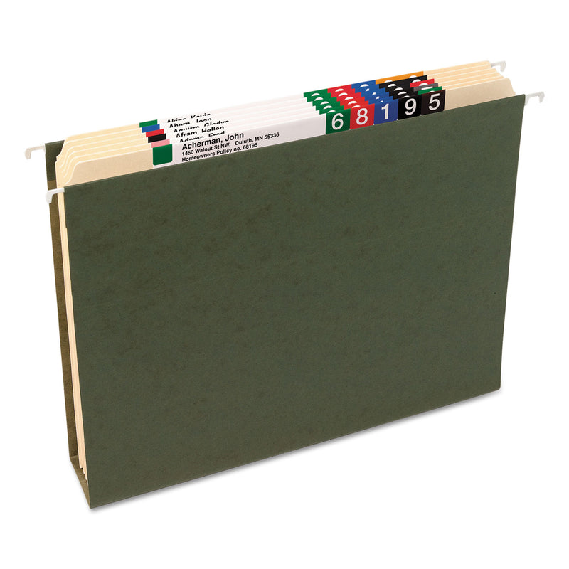 Smead Box Bottom Hanging File Folders, 3" Capacity, Legal Size, Standard Green, 25/Box