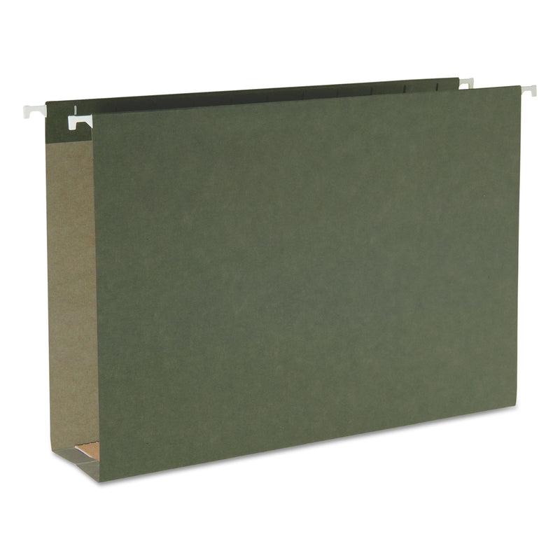 Smead Box Bottom Hanging File Folders, 2" Capacity, Legal Size, Standard Green, 25/Box
